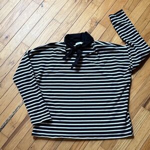 Striped Black and White Women's Top